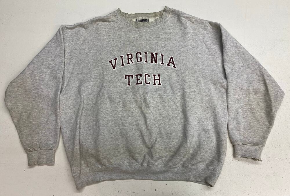 VTG Y2K Lee USA Virginia Tech VT Hokies stitched crewneck pullover sweatshirt XL